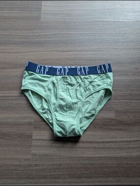 GAP Light Green Cotton Briefs with Navy Logo Waistband